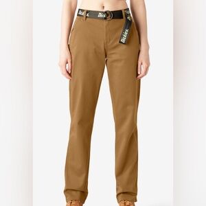 Dickies women brown duck relaxed fit carpenter utility work pants
